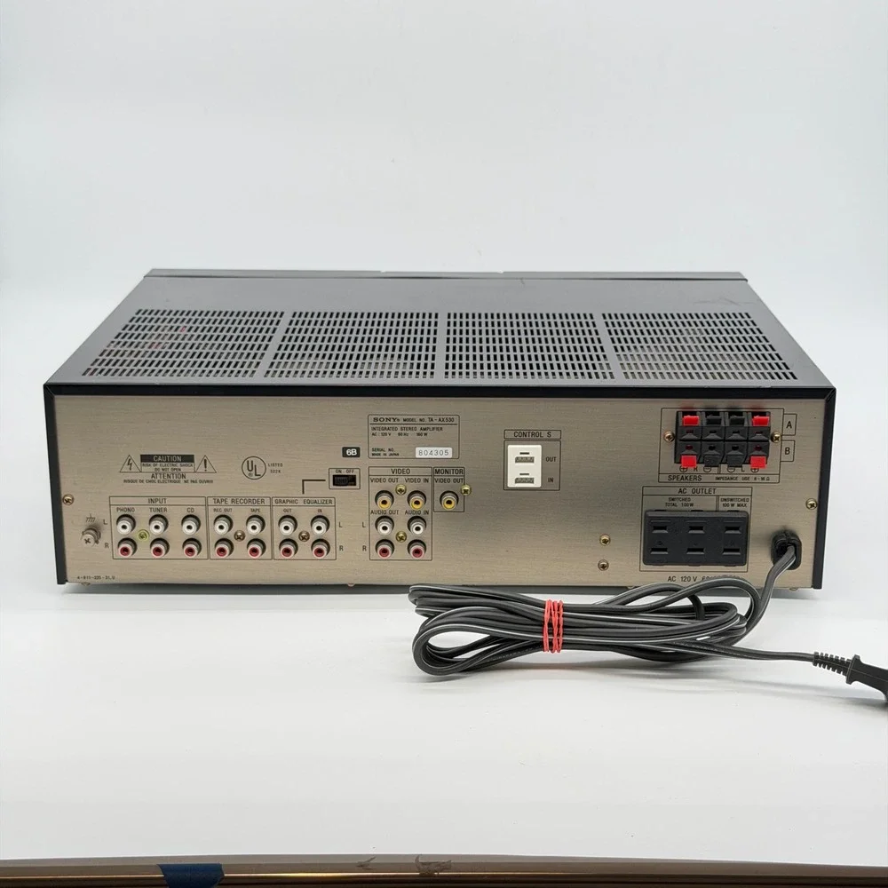 Sony TA-AX530 Integrated Stereo Amplifier AV Control Center Made in Japan Black